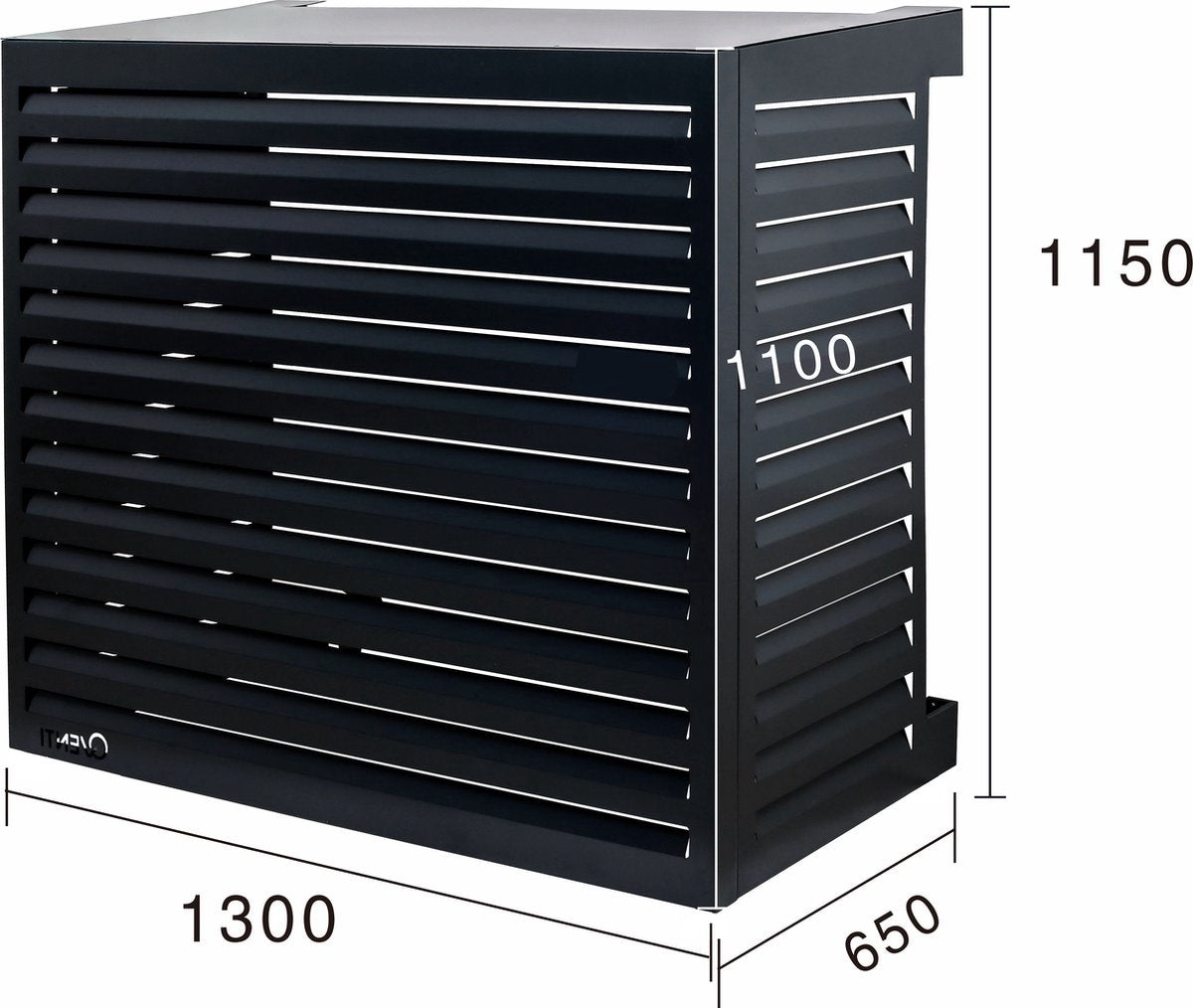 QVENTI - Airco & Warmtepomp Buitenunit Omkasting – 130 x 115 x 65cm – 5 jaar garantie