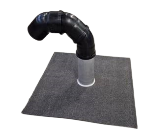 Dakdoorvoerset Ø75 mm met bitumen dakbedekking, 200mm aluminium buis