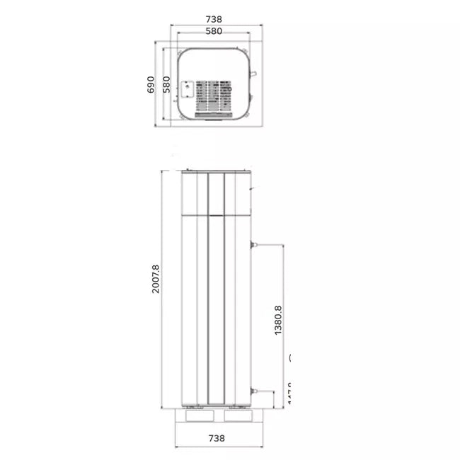 LG Inverter warmtepompboiler 270L 230V - WH27S