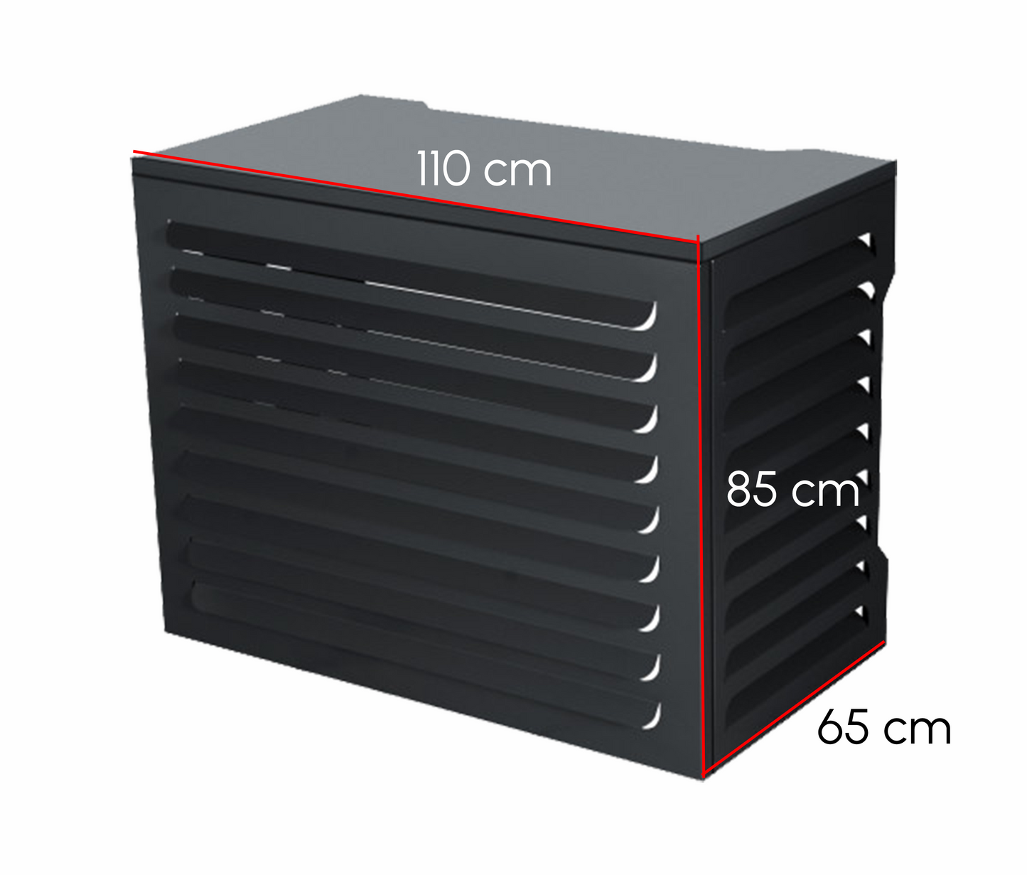 Bodo® - Aluminium Airco Cover - Airco Omkasting - Buitenunit omkasting - 110 x 85 x 60 cm - Medium - Antraciet of Wit