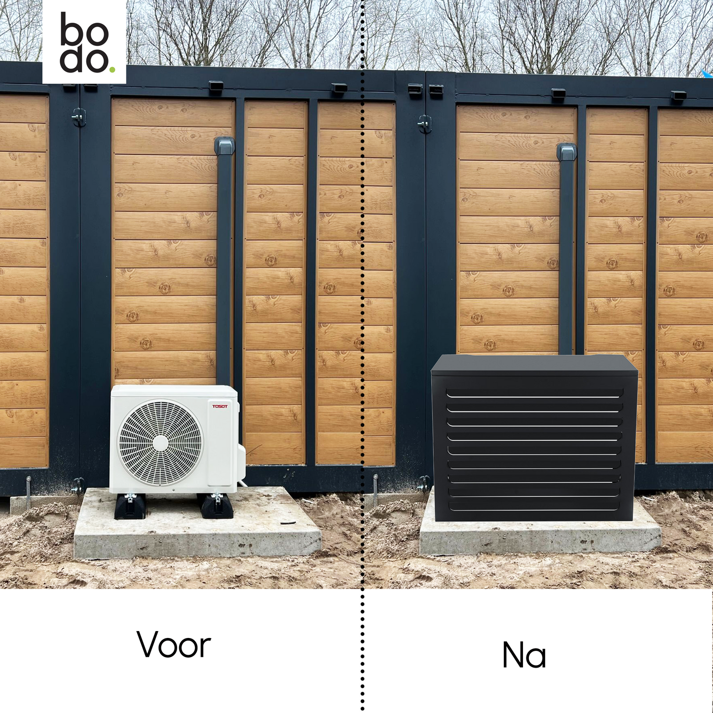 Bodo® - Aluminium Airco Cover - Airco Omkasting - Buitenunit omkasting - 100 x 70 x 50 cm - Small - Antraciet of Wit