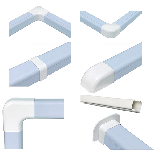 Canalplast airco montagepakket - 4 meter goot - muurkap - vlakke bocht -interne en externe bocht - 4 connectors