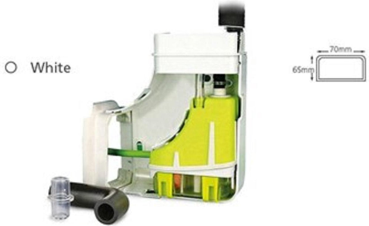 Aspen condenswaterpomp Silent+ mini lime (met speediduct wit) 99x44x114mm