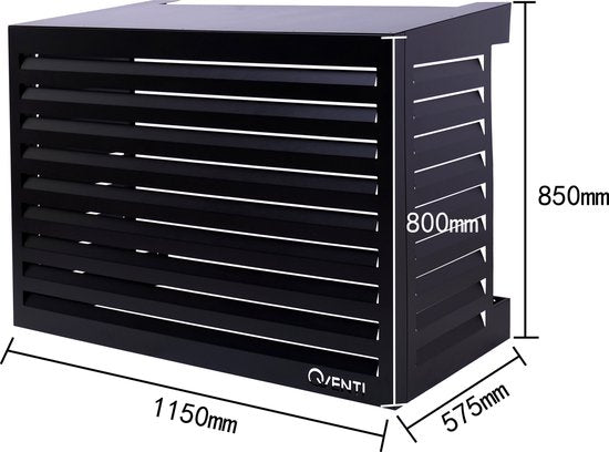 QVENTI - airco & warmtepomp buitenunit omkasting - 115x 85x 57,5cm - 5 jaar garantie