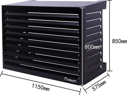 QVENTI - airco & warmtepomp buitenunit omkasting - 115x 85x 57,5cm - 5 jaar garantie