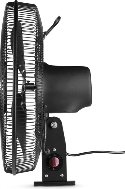 Ralight - Wandventilator 50cm - Professionele kwaliteit - Zwart - 3 standen - Zwenkbaar - Erg sterk en krachtig