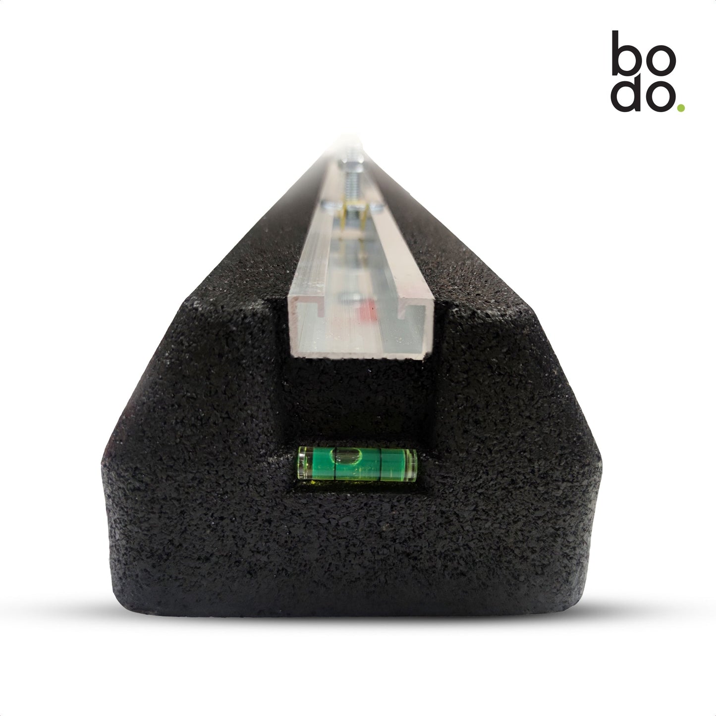 Bodo® - Rubberen Montage Balk 600mm - Ventilatie- en airconditioningaccessoire - Trilling dempend Rubber - Montage blok - Set - Airco - Inclusief Inlegmoeren & levelaars