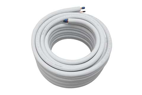 CIN-2213-000 Geisoleerde koperleiding 1/4"+1/2" brandklasse b-s1-d0 - 30mtr/rol