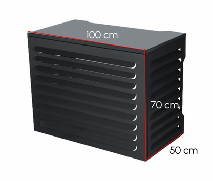 Bodo® - Aluminium Airco Cover - Airco Omkasting - Buitenunit omkasting - 100 x 70 x 50 cm - Small - Antraciet of Wit