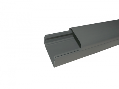 Climaplus montagekanaal kleine deksel GRIJS 90x65 mm, lengte 2 meter Ral 7016