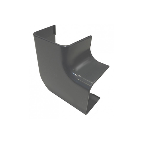 Climaplus Haakse platte bocht GRIJS 90x65 mm Ral 7016