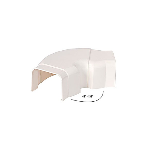 Climaplus Traploos verstelbare vlakke bocht 70x55 mm Ral 9010 Wit