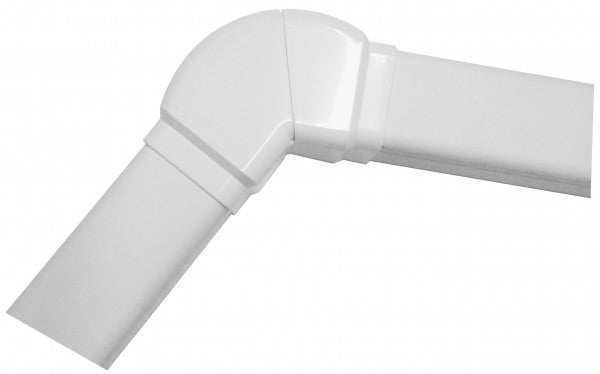 Climaplus Traploos verstelbare vlakke bocht 90x65 mm Ral 9010 Wit