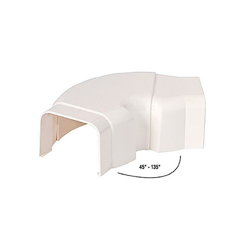 Climaplus Traploos verstelbare vlakke bocht 90x65 mm Ral 9010 Wit