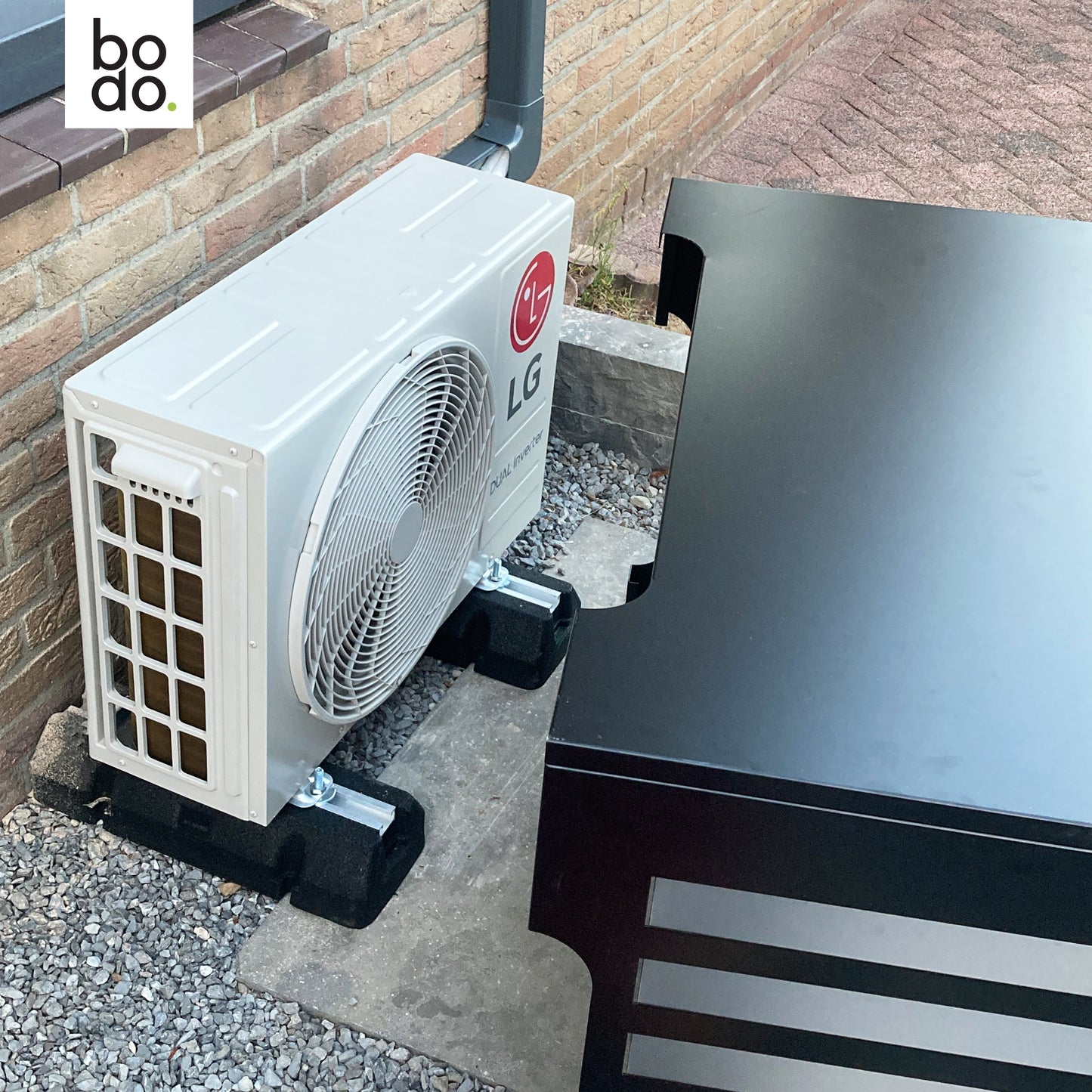 Bodo® - Aluminium Airco Cover - Airco Omkasting - Buitenunit omkasting - 100 x 70 x 50 cm - Small - Antraciet of Wit